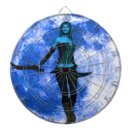 Blue Moon Warrior Dartbord (Voorkant)