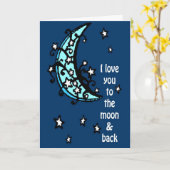 Blue Moon Wenskaart Kaart (Gele Bloem)