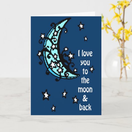 Blue Moon Wenskaart Kaart (Gele Bloem)