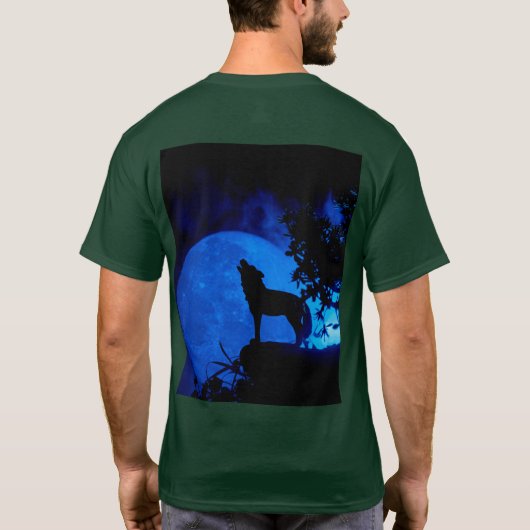 Blue Moon Wolf T-shirt (Achterkant)
