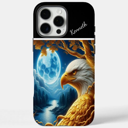 Blue Moon's Eagle Silhouette River Case-Mate iPhone Case (Achterkant)