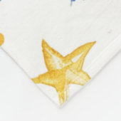 Blue Moons Gold Stars Fleece Deken (Hoek)