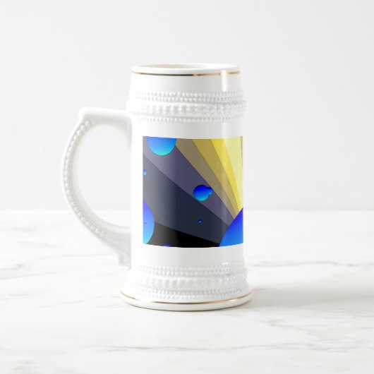Blue Moons Gold Trim Stein Bierpul (Links)