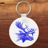 Blue Moose Bull Wildlife Outdoor Promo-Sleutelhang Sleutelhanger (Voorkant)