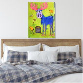 Blue Moose Lunch Canvas Afdruk (Insitu (Slaapkamer))