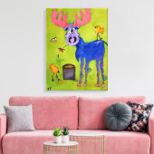 Blue Moose Lunch Canvas Afdruk (Insitu (Woonkamer))