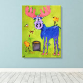 Blue Moose Lunch Canvas Afdruk (Insitu (Houten vloer))