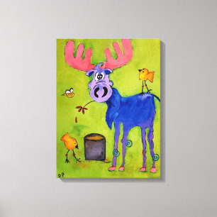 Blue Moose Lunch Canvas Afdruk