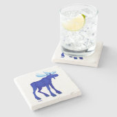 Blue Moose - Marble Onderzetter (Zijkant)