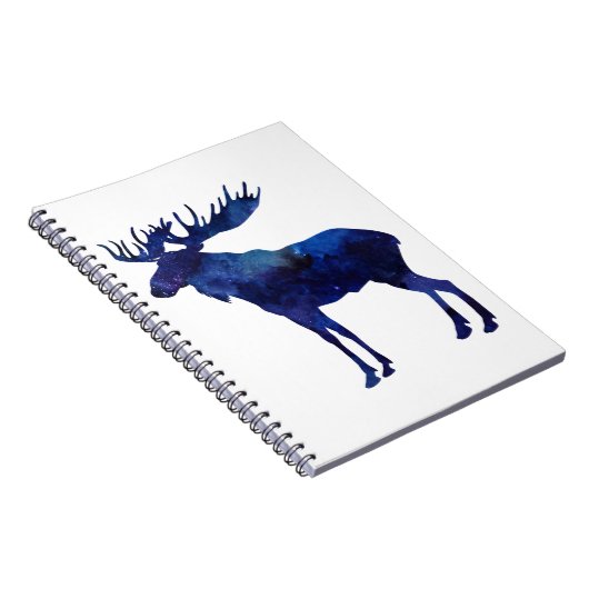 Blue Moose Silhouette Notitieboek (Rechterzijde)