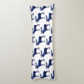 Blue Moose Silhouette Pattern Lichaamskussen (Achterkant (Verticaal))