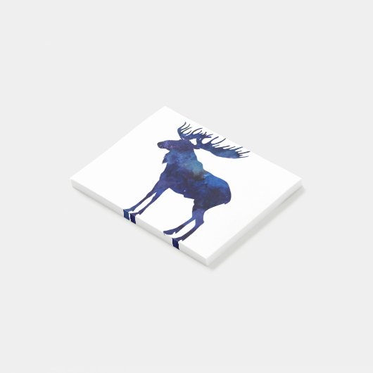 Blue Moose Silhouette Post-it® Notes (Schuin)