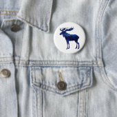 Blue Moose Silhouette Ronde Button 5,7 Cm (In situ)
