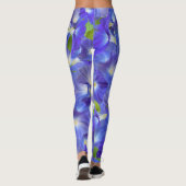 Blue Morning Glories Abstract Yoga Pant Legging (Achterkant)