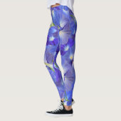 Blue Morning Glories Abstract Yoga Pant Legging (Links)