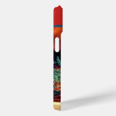 BLUE MORNING GLORIES FLORAL MONOGRAM Case-Mate iPhone CASE (Achterkant / Rechts)