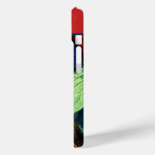 BLUE MORNING GLORIES FLORAL MONOGRAM Case-Mate iPhone CASE (Achterkant / Links)