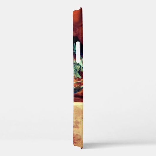 BLUE MORNING GLORIES FLORAL MONOGRAM Case-Mate iPhone CASE (Achterkant / Rechts)