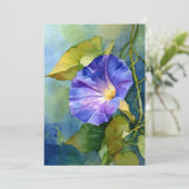 Blue Morning Glories Save The Date (Staand voorkant)