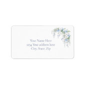 Blue Morning Glory Address Label (Voorkant)
