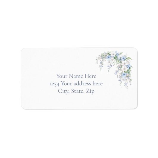 Blue Morning Glory Address Label (Voorkant)