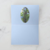 Blue Morning Glory - blanco binnenkant Kaart (Binnen)