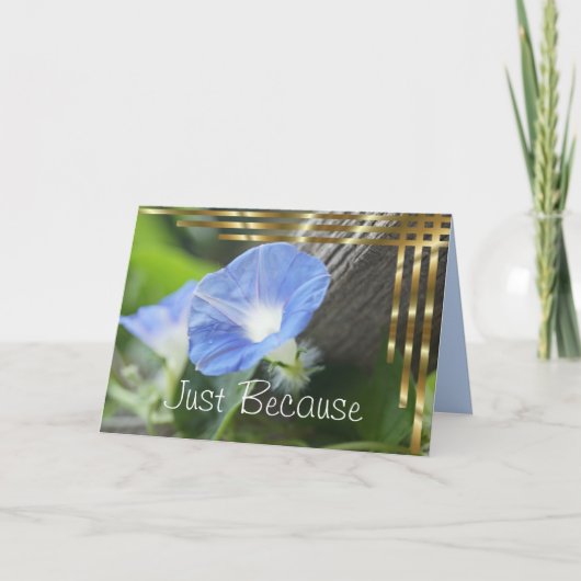 Blue Morning Glory - blanco binnenkant Kaart (Voorkant)