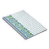 Blue Morning Glory Border Spiral Notitieboek (Rechterzijde)