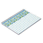 Blue Morning Glory Border Spiral Notitieboek (Linkerzijde)