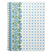  Blue Morning Glory Border Spiral Notitieboek (Voorkant)