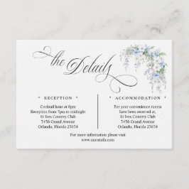 Blue Morning Glory Enclosure Card Informatiekaartje