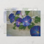 Blue Morning Glory Flowers Hartelijk dank Briefkaart (Voorkant / Achterkant)