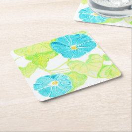 Blue Morning Glory Kartonnen Onderzetters