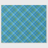 Blue Morning Glory Plaid Roll van inpakpapier (Vlak)