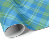 Blue Morning Glory Plaid Roll van inpakpapier (Rol Hoek)