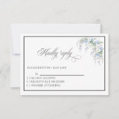 Blue Morning Glory RSVP card (Voorkant)