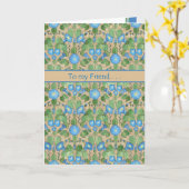 Blue Morning Glory September Birthday Kaart, Frien Kaart (Gele Bloem)