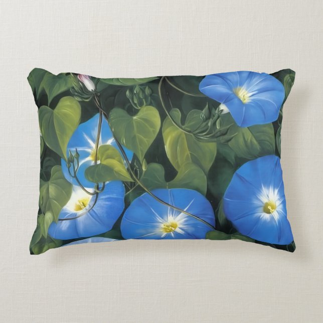 Blue Morning Glory van Marianne North Accent Kussen (Voorkant)