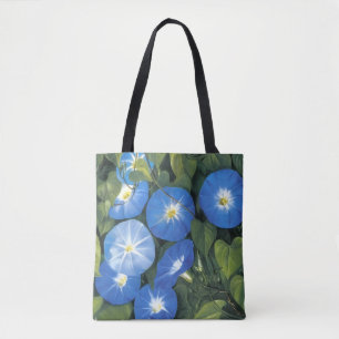 Blue Morning Glory van Marianne North Tote Bag