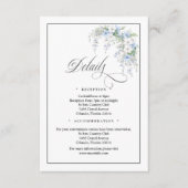 Blue Morning Glorys QR Code Enclosure Card Informatiekaartje (Voorkant)