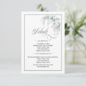 Blue Morning Glorys QR Code Enclosure Card Informatiekaartje (Staand voorkant)