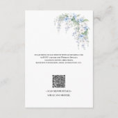 Blue Morning Glorys QR Code Enclosure Card Informatiekaartje (Achterkant)