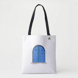 Blue Moroccan Door – Cultural Tote Bag