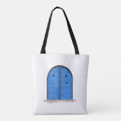 Blue Moroccan Door – Cultural Tote Bag (Achterkant)