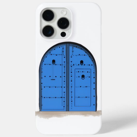 Blue Moroccan Door – Elegant Phone Case Design (Achterkant)