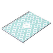 Blue Moroccan Pattern met Monogram Notitieboek (Linkerzijde)