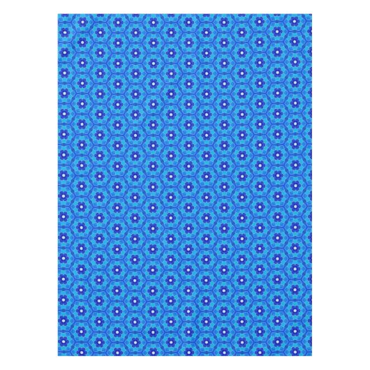 Blue Moroccan Roos Tegel Tafelkleed (Voorkant)