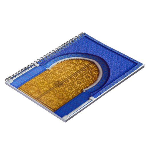 Blue Moroccan Tile Doorway - Spiral notebook Notitieboek (Linkerzijde)
