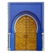 Blue Moroccan Tile Doorway - Spiral notebook Notitieboek (Voorkant)