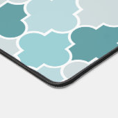 Blue Moroccan Trellis, Latticework, Quatrefoil Bureaumat (Hoek)